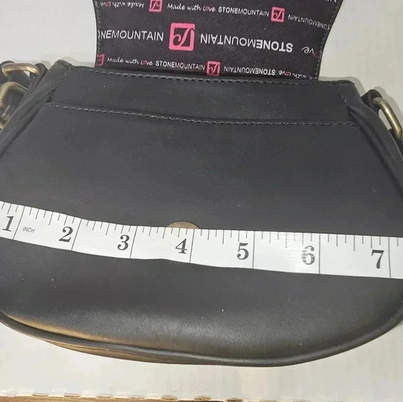 Stone Mountain‎ Mini Black Leather Crossbody/Handbag - Picture 10 of 11